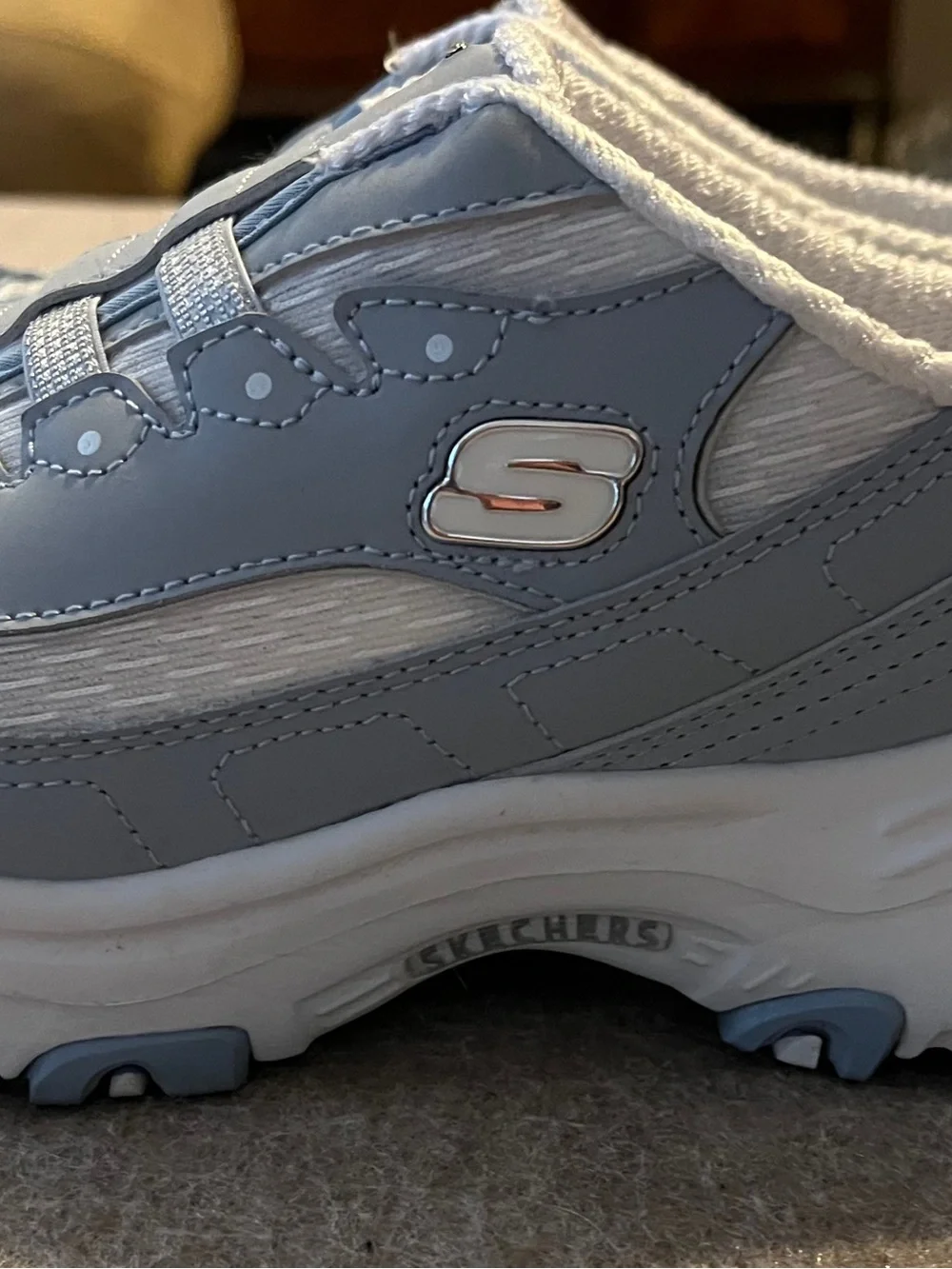 Skechers D’Lites Nostalgic Breeze Mule Sneakers Women’s 8.5 Slate Blue